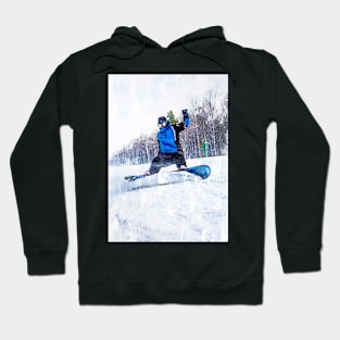 Snowboarder In Action. For snowboarding lovers. Hoodie